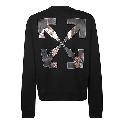 Off-White FW20 Caravaggio Angel Printing Sweater Men Black OMBA025E20FLE0051010 - 2