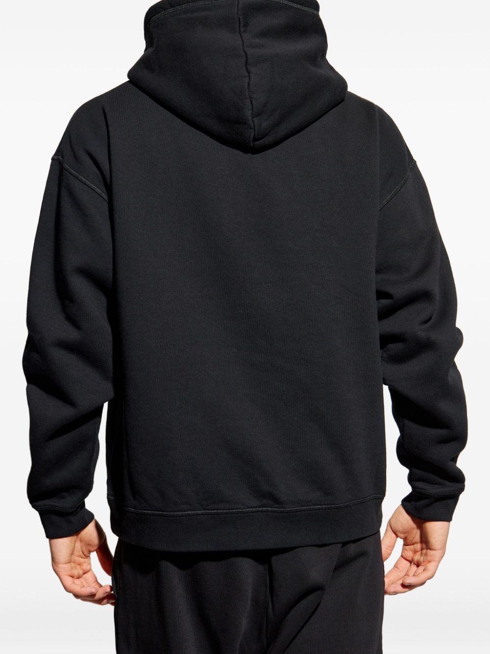 logo-embroidered hoodie - 4