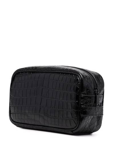 SAINT LAURENT embossed logo wash bag outlook