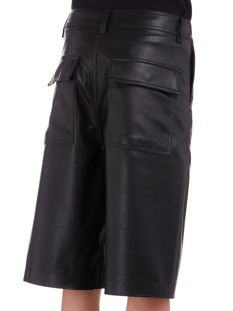 textured wide leg shorts 4