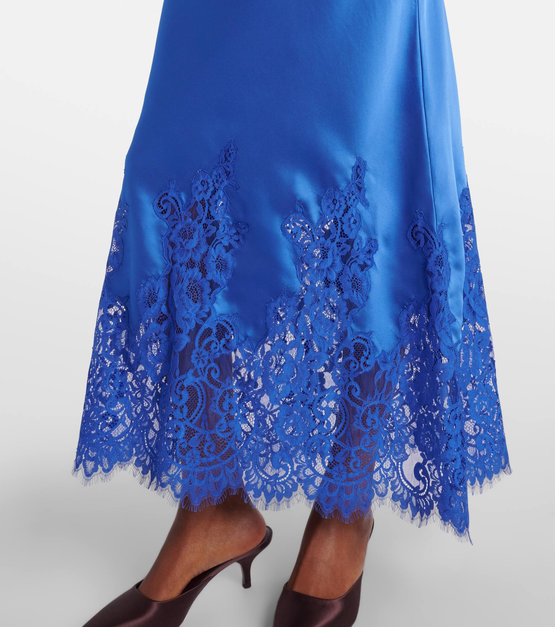 Remi lace and satin maxi dress - 5