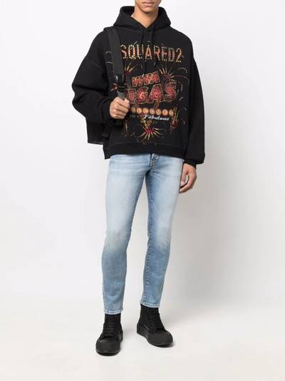 DSQUARED2 light-wash skinny-fit jeans outlook