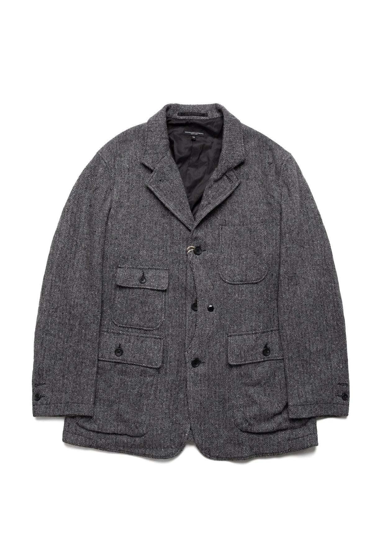 Upland Jacket Poly Wool Herringbone - Grey - 1