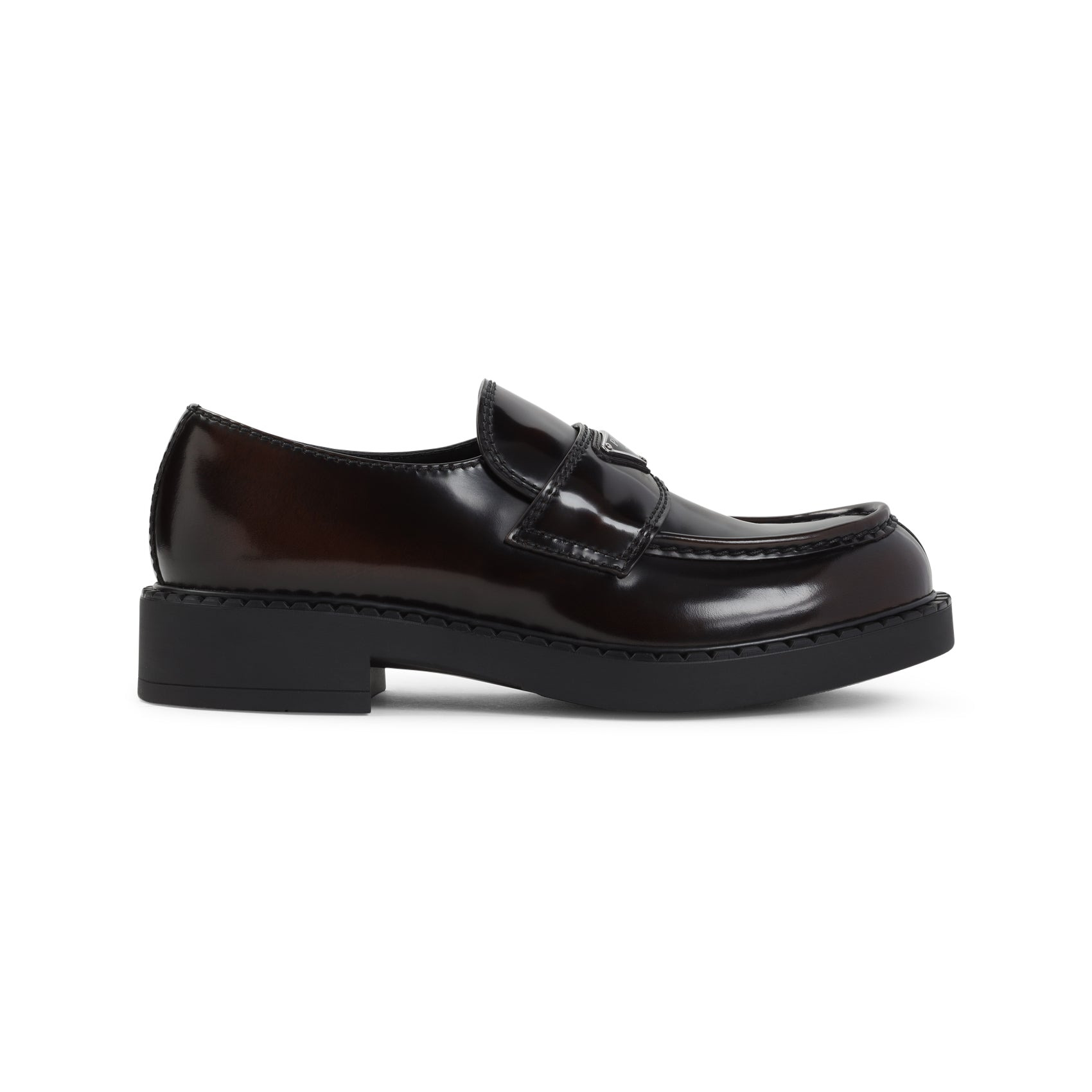 Prada Chocolate Brushed Loafers Men - 1