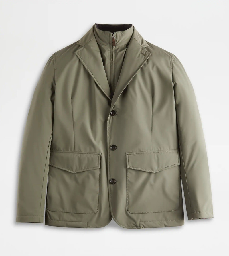 JACKET IN TECHNICAL FABRIC - GREEN 1
