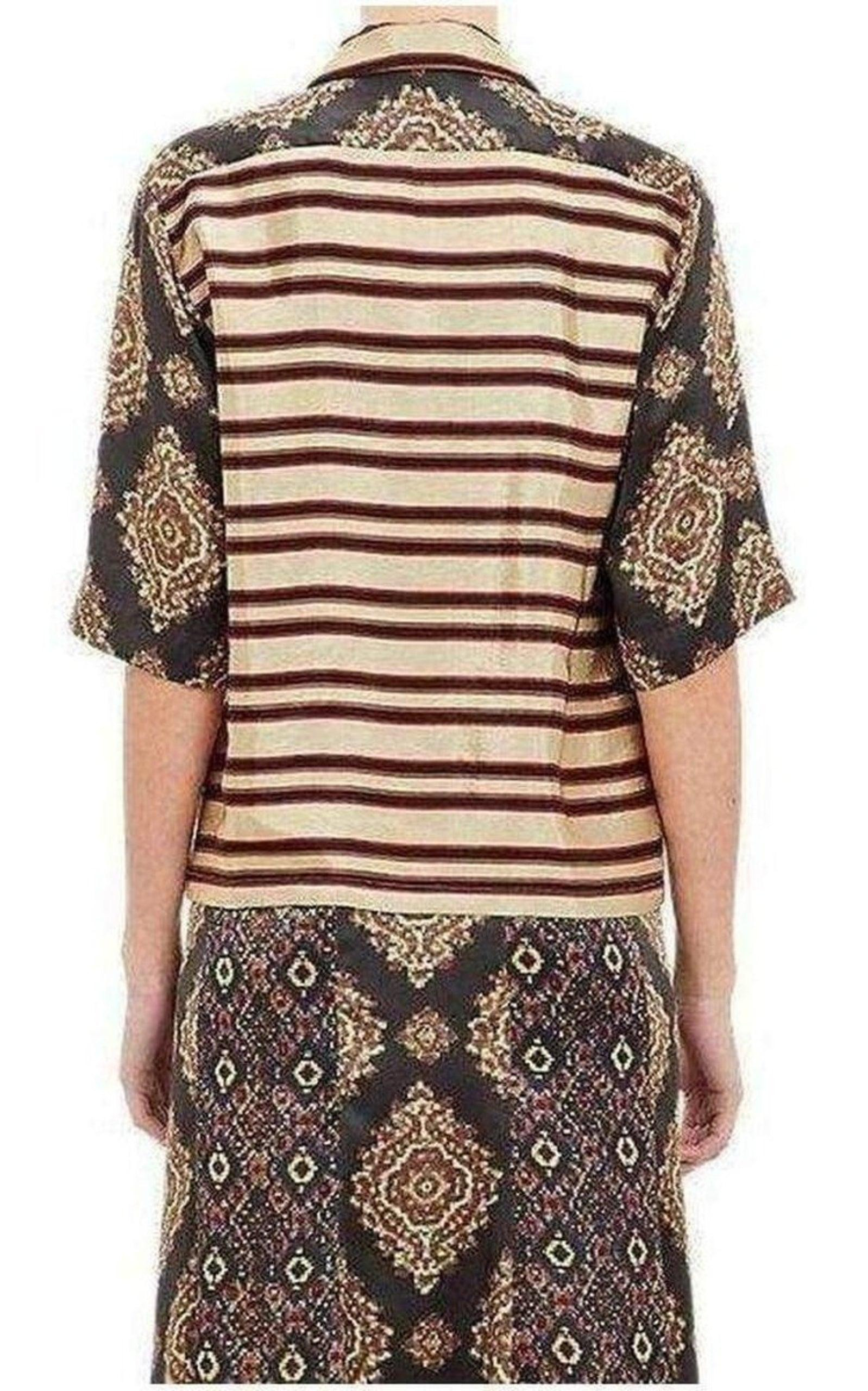 Mixed-Pattern Chanton Shirt - 4