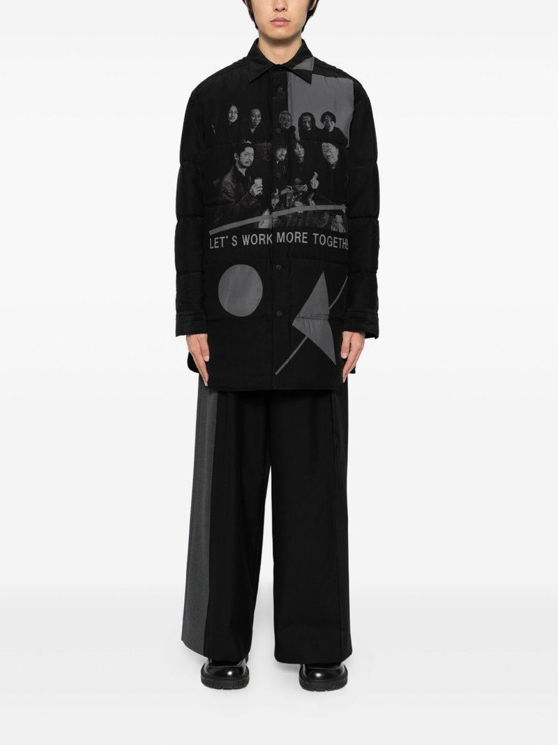 Yohji Yamamoto graphic padded jacket outlook