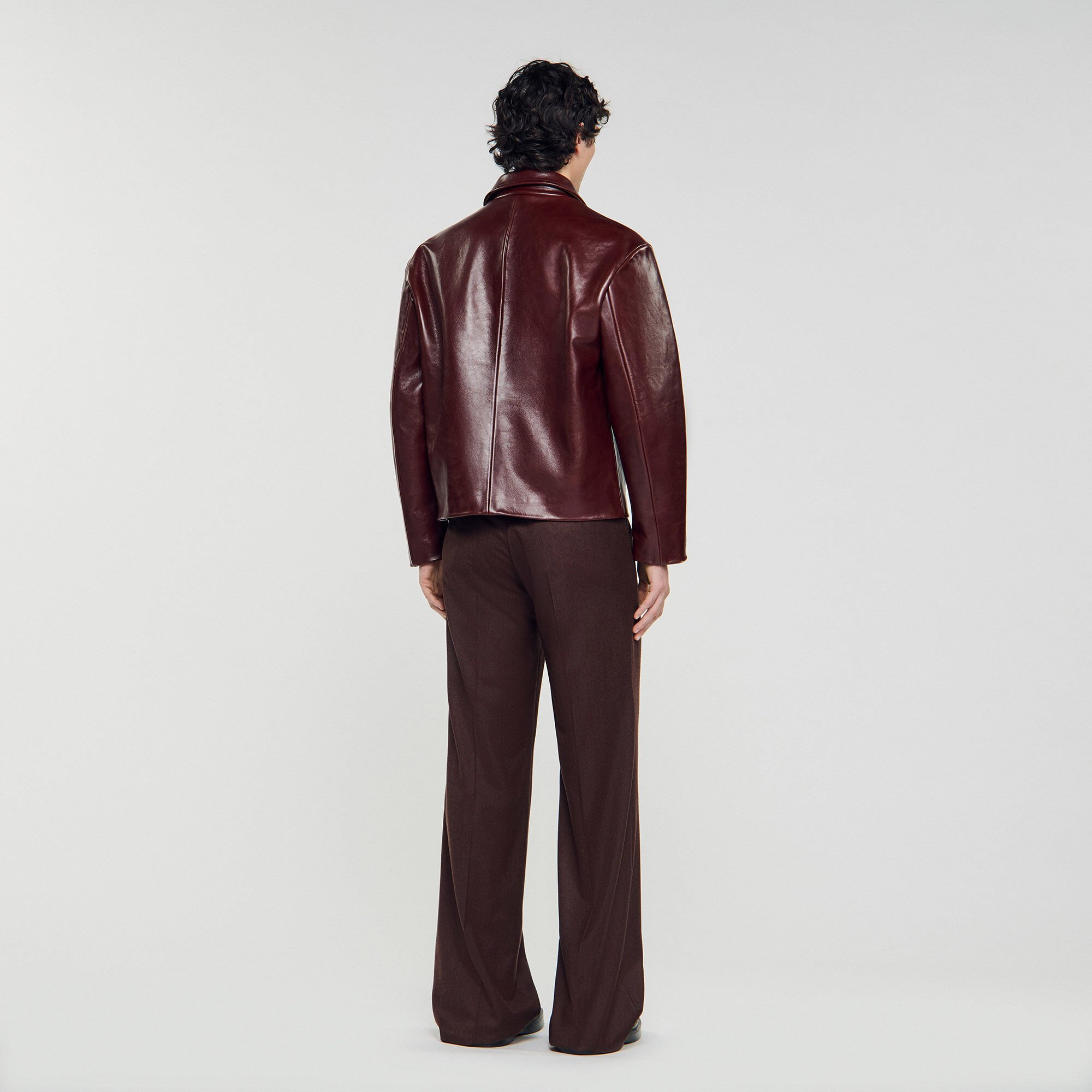 ZIP-UP LEATHER JACKET - 5
