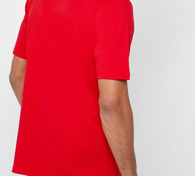 adidas originals Classic Large Logo Printing Short Sleeve Red EJ9678 - 2