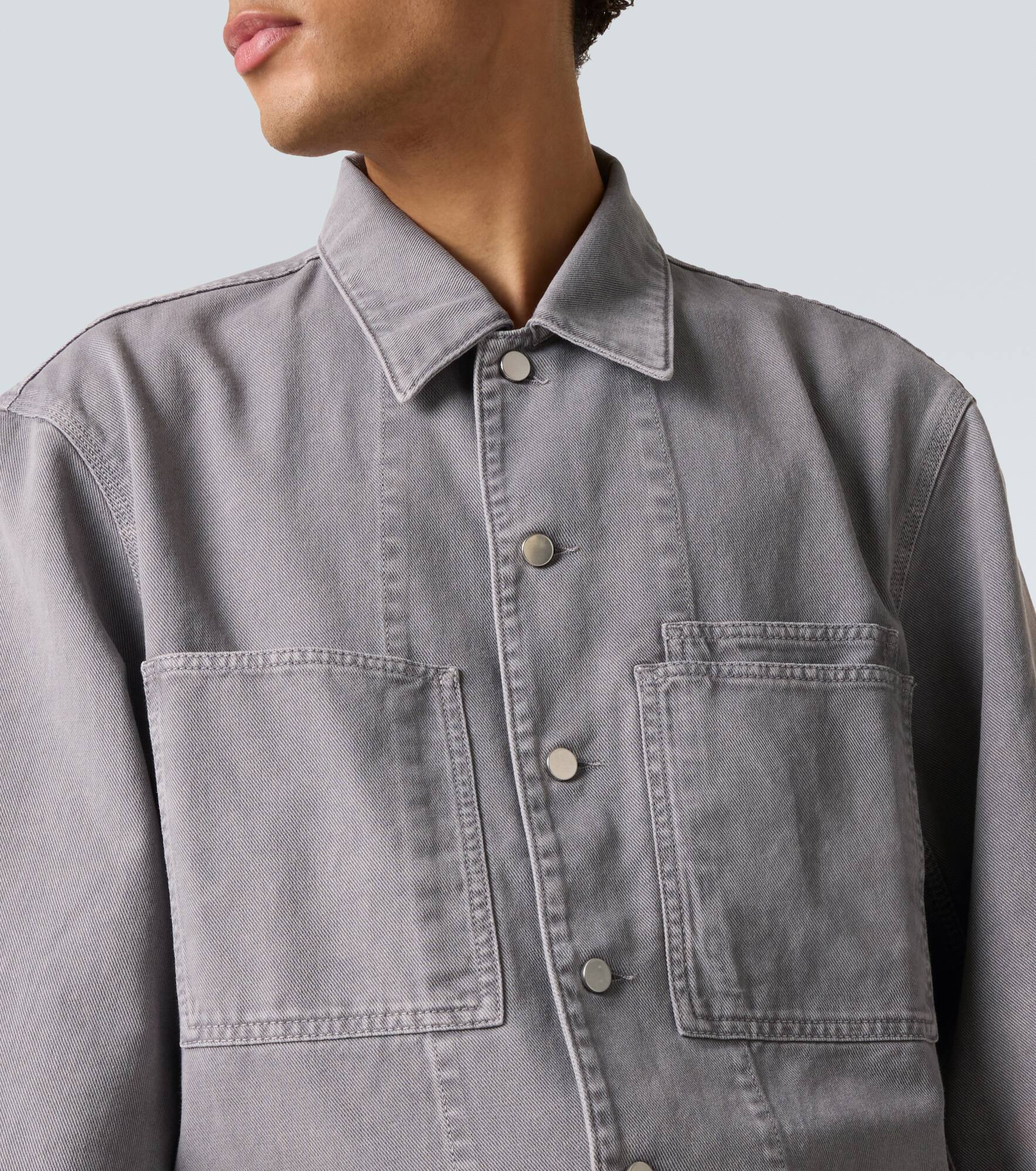 Workwear denim overshirt - 6