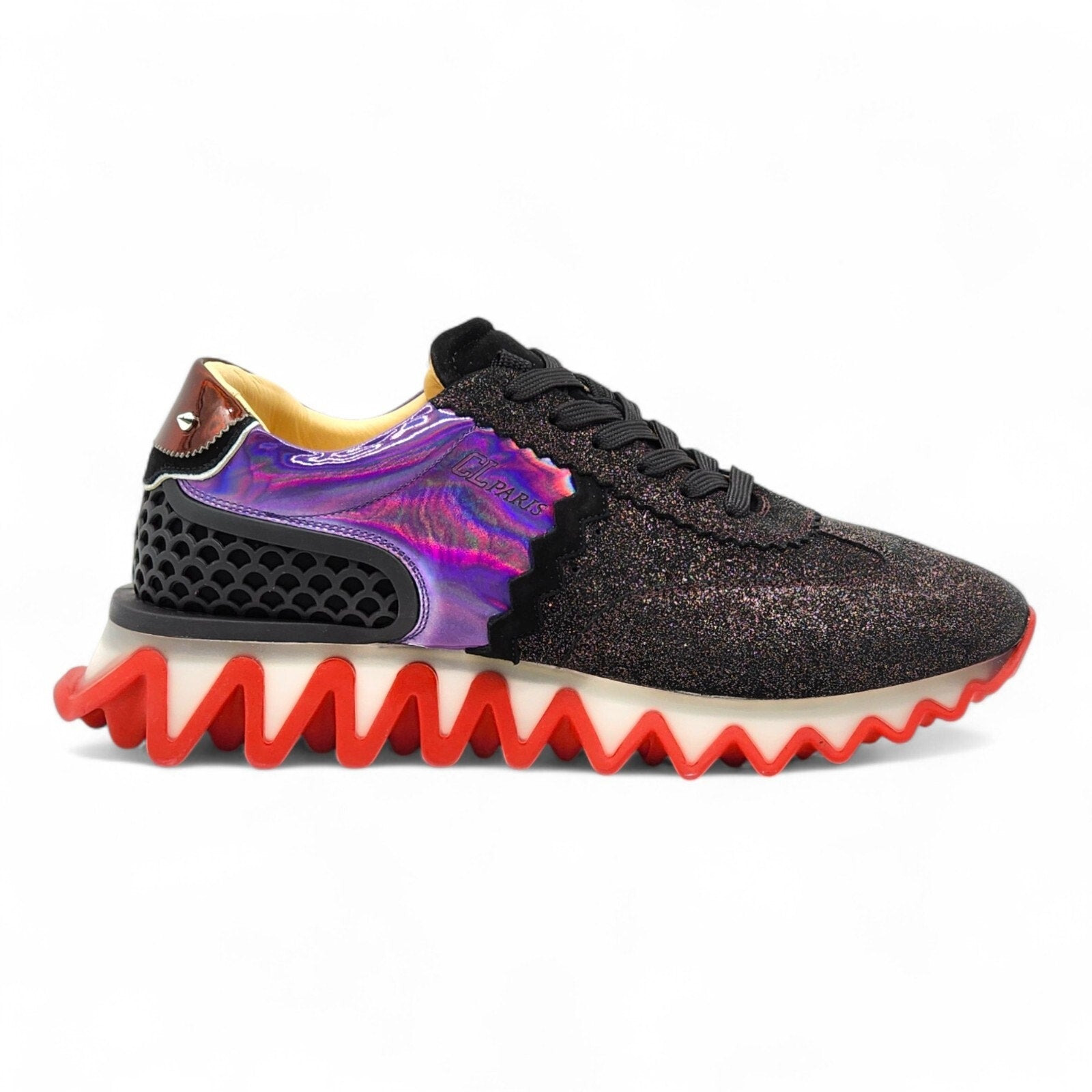 Christian Louboutin Loubishark Glitter Iridescent Sneakers EU 43 US 10 - 3