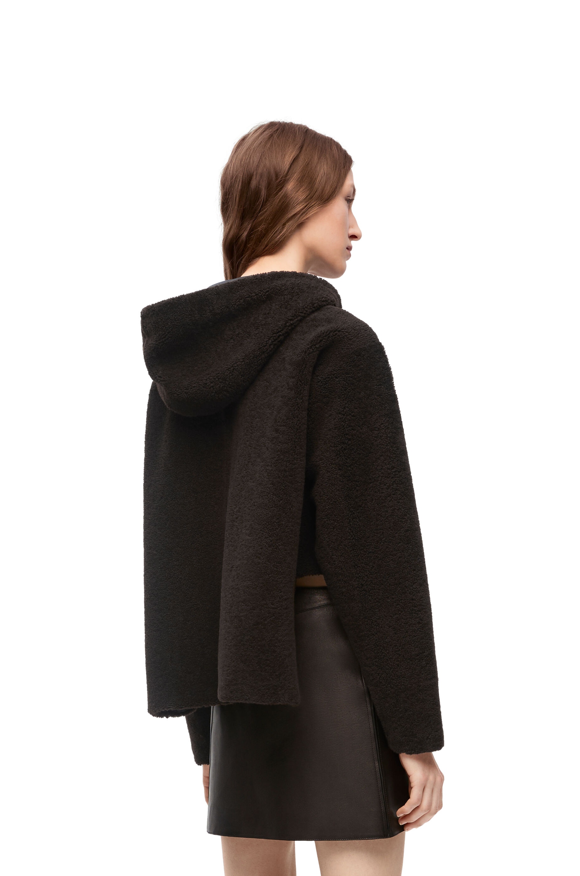 Hooded jacket in shearling - 4