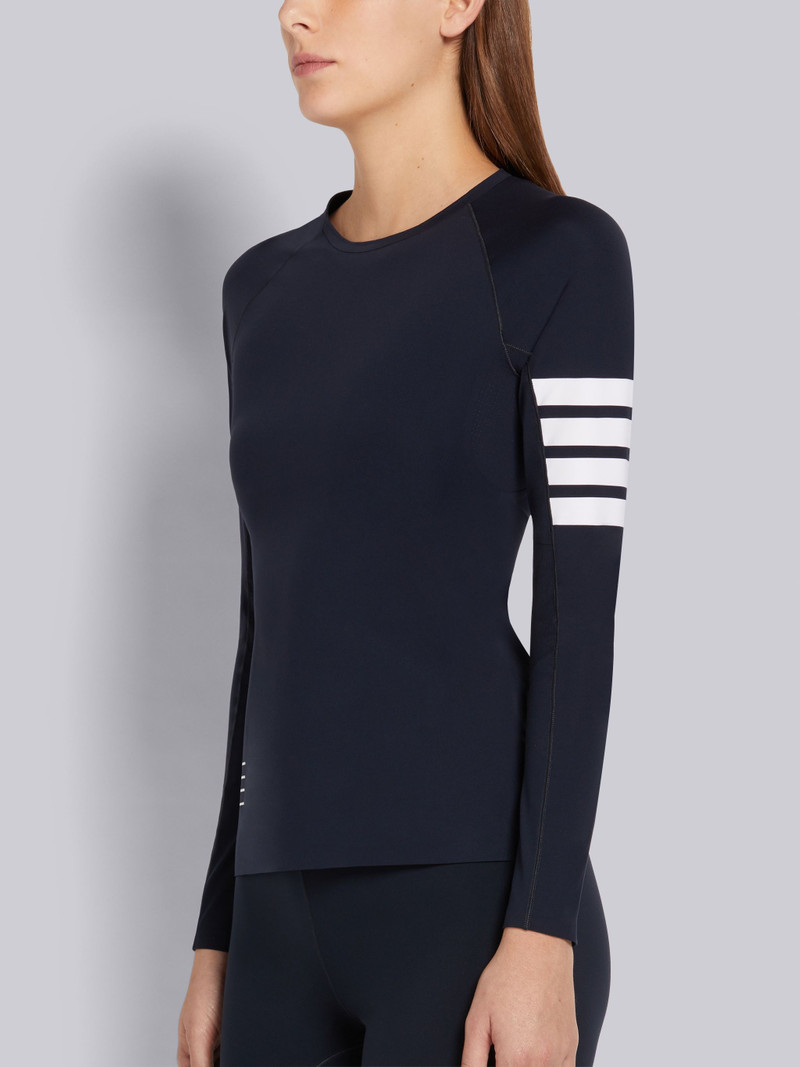 Thom Browne Navy Piece-dyed Interlock 4-Bar Compression Tee outlook