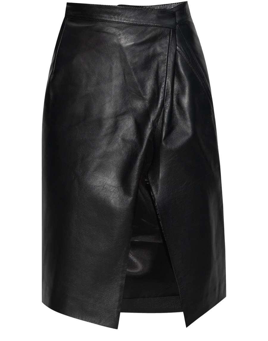 Asymmetric leather skirt - 1