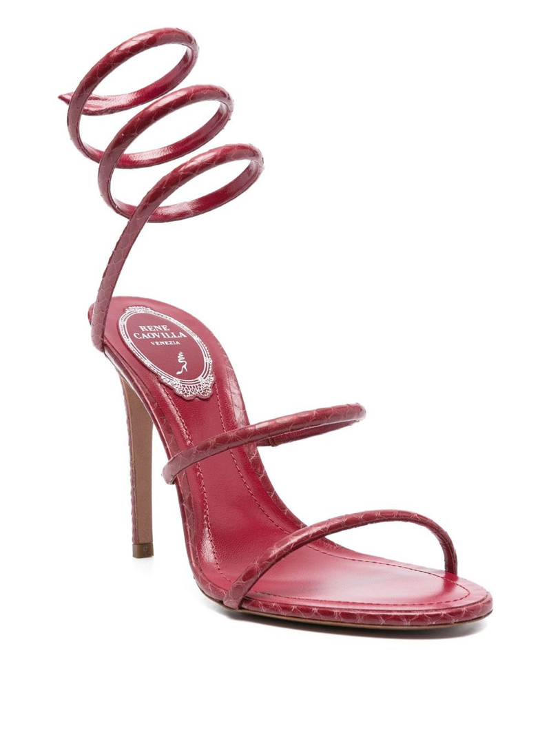 RENE CAOVILLA 80mm Cleo spiral-wrap leather sandals outlook