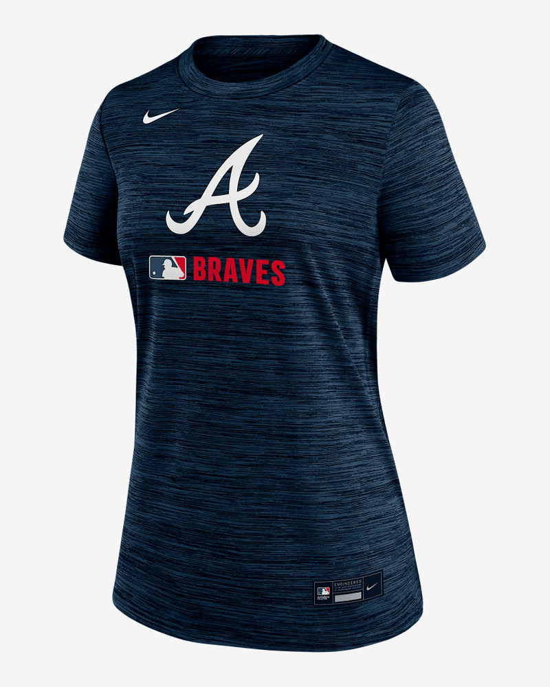 Atlanta Braves Authentic Collection Velocity Women's Nike Dri-FIT MLB T-Shirt 1