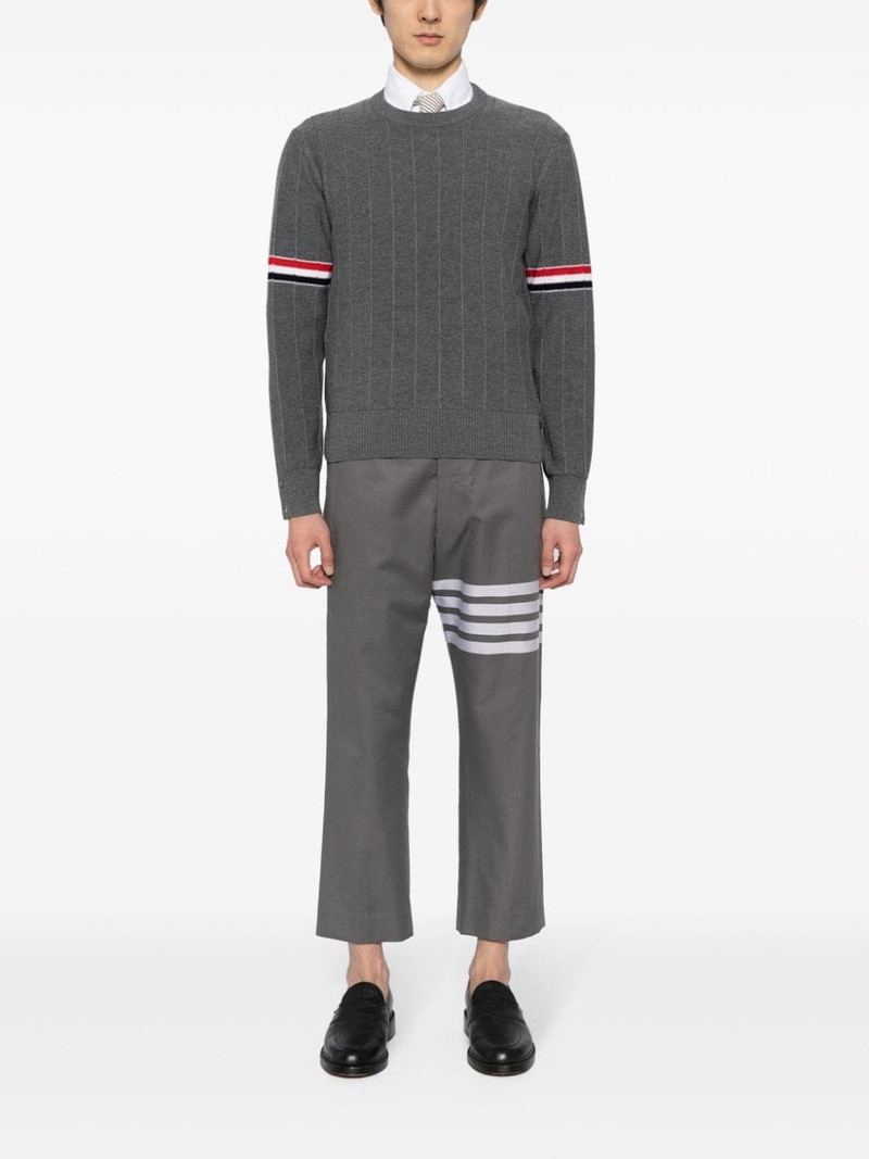 Thom Browne RWB-stripe long-sleeve jumper outlook