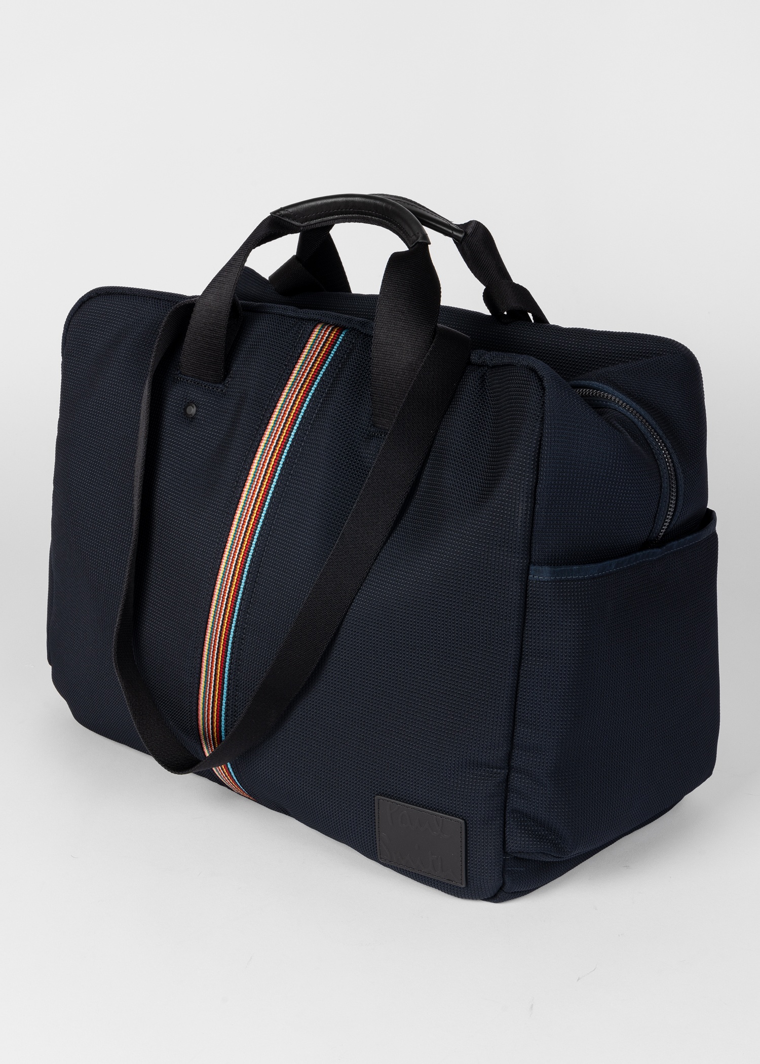 Navy Canvas 'Signature Stripe' Holdall - 8