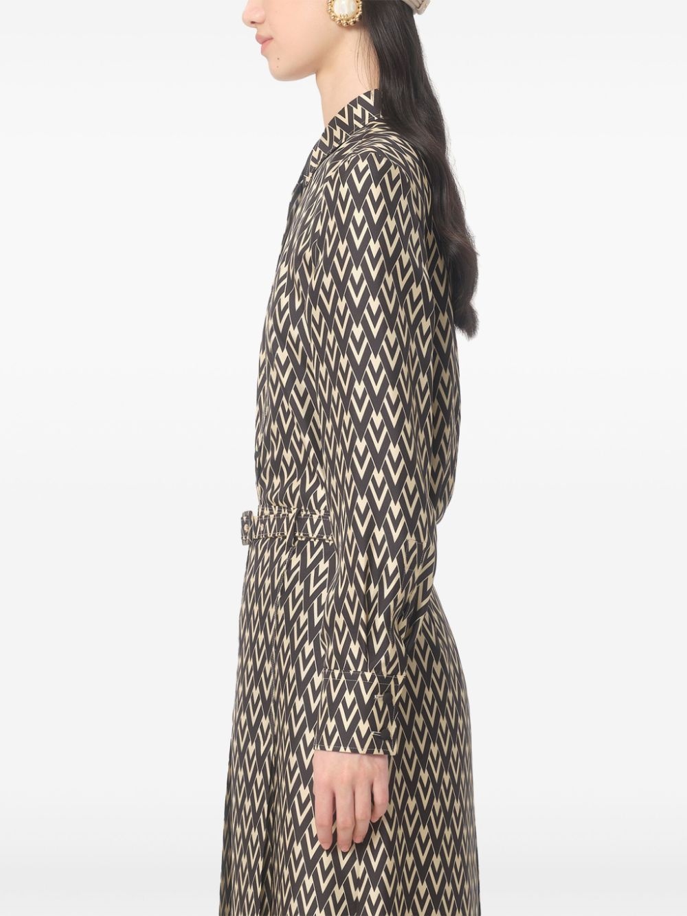 monogram pattern shirt - 5