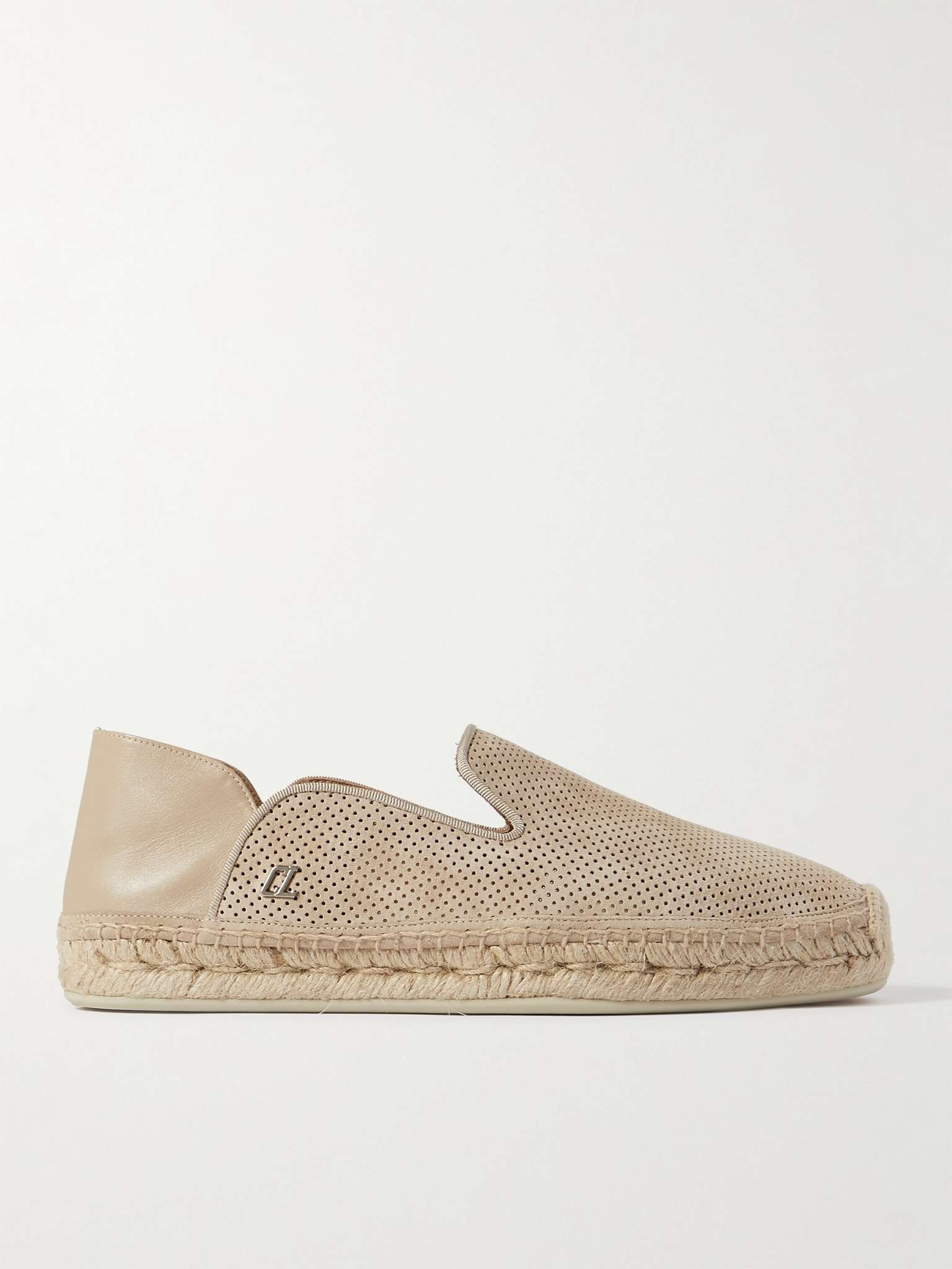 Espadon Perforated Suede Espadrilles - 1