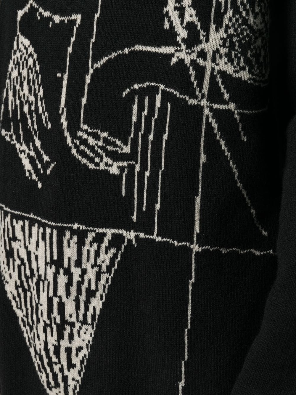 graphic print knitted jumper - 5