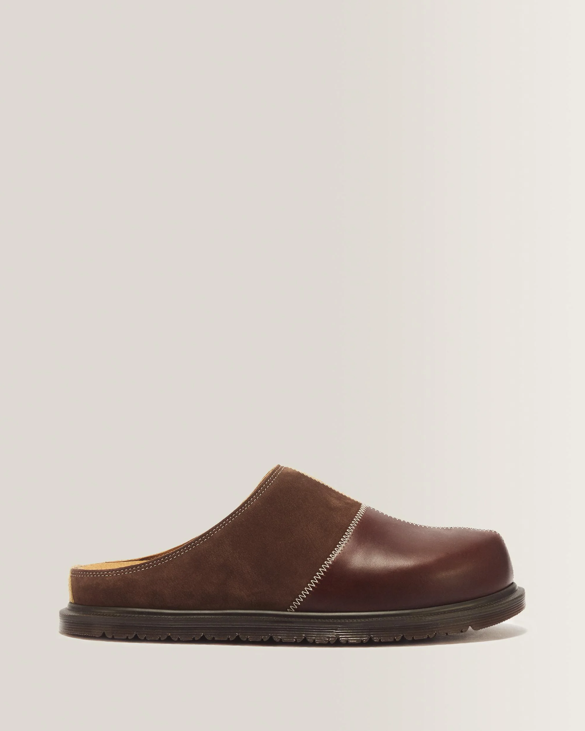 San Patchwork Leather & Nubuck Mules - 1