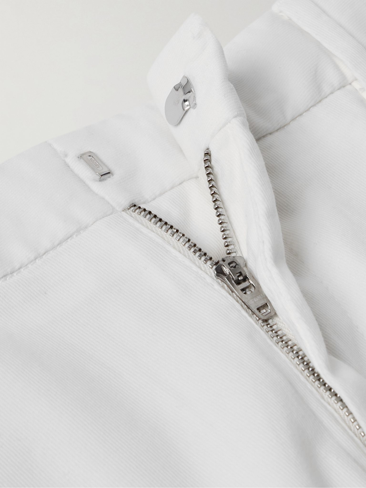 Easy Straight-Leg Garment-Dyed Cotton-Blend Chinos White - 6