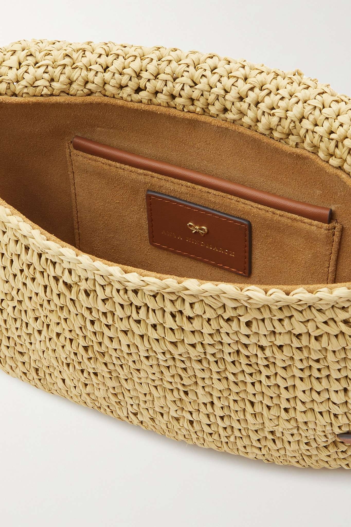 Bow fringed raffia clutch - 5