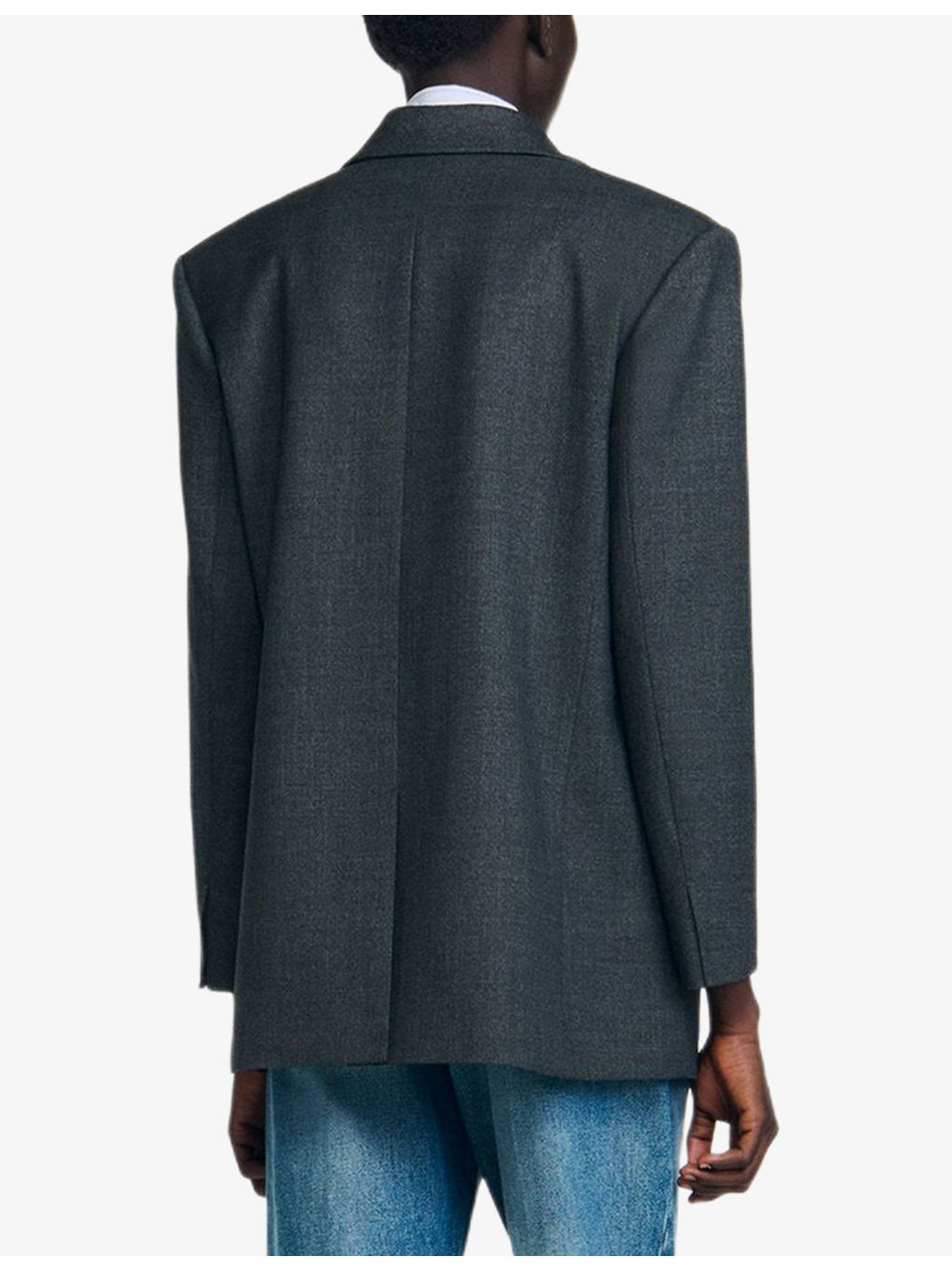 Single-Breasted Side-Pocket Woven Blazer - 4