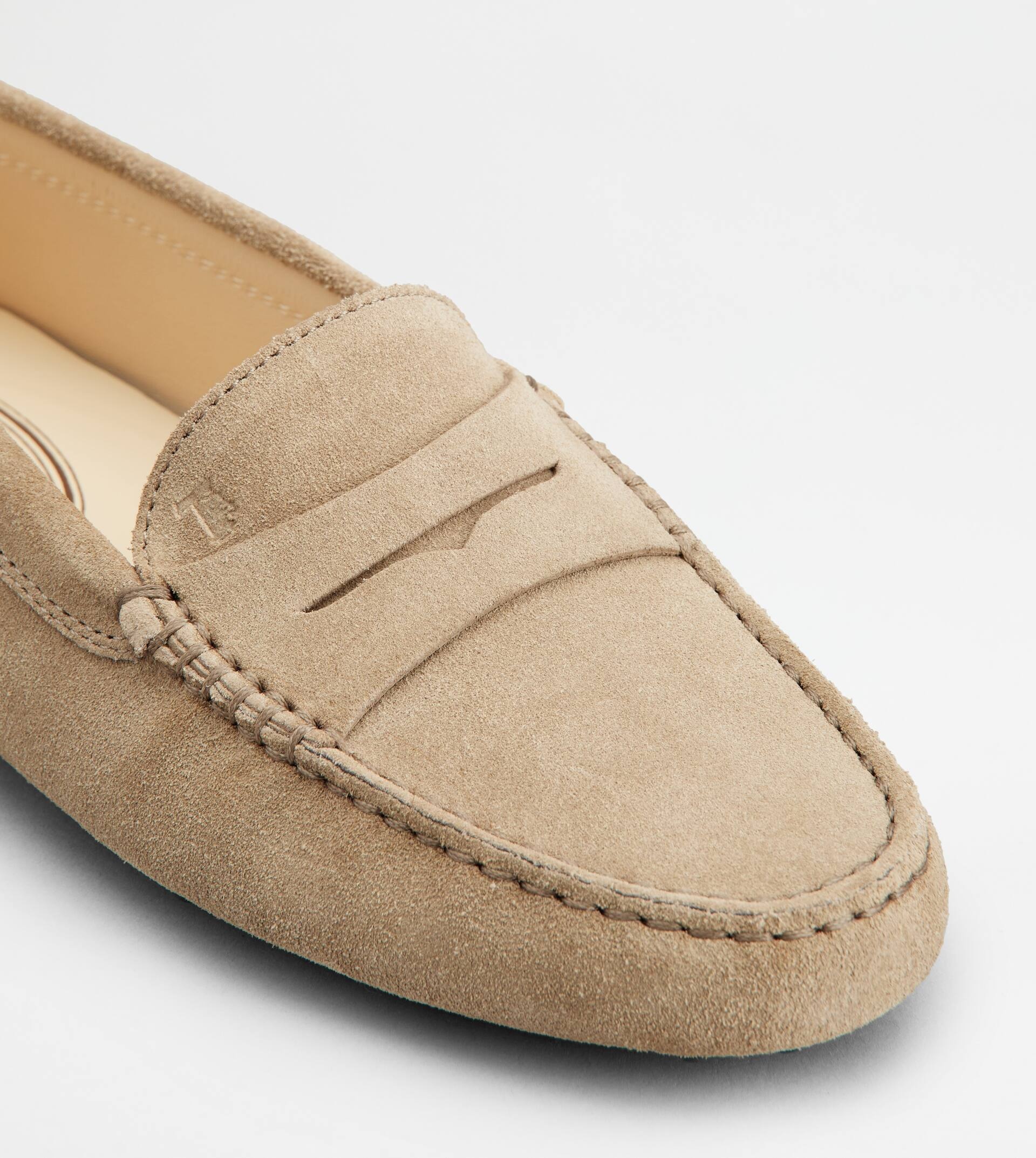 GOMMINO DRIVING SHOES IN SUEDE - BEIGE - 7
