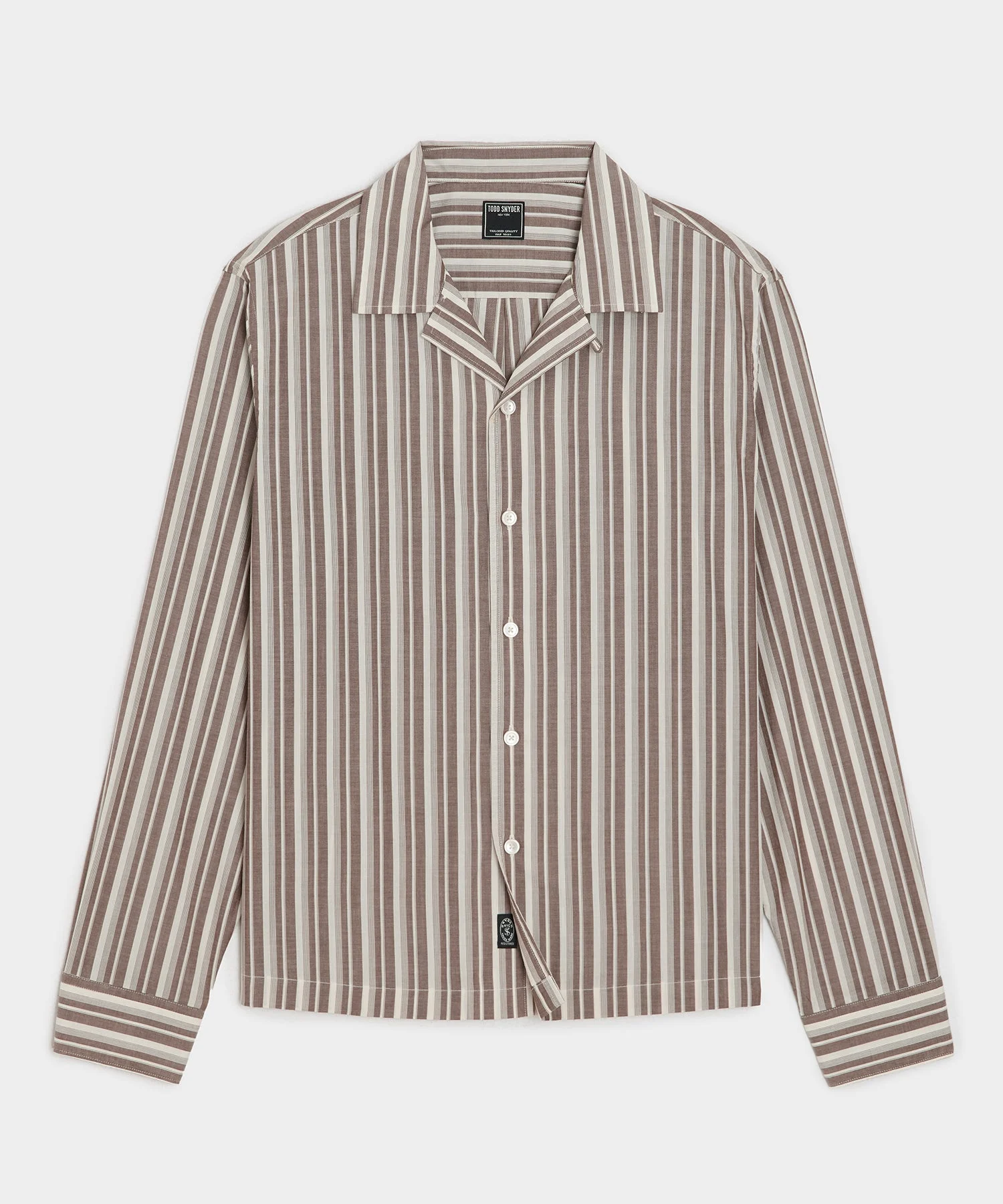 Brushed Poplin Camp Collar Shirt - 1