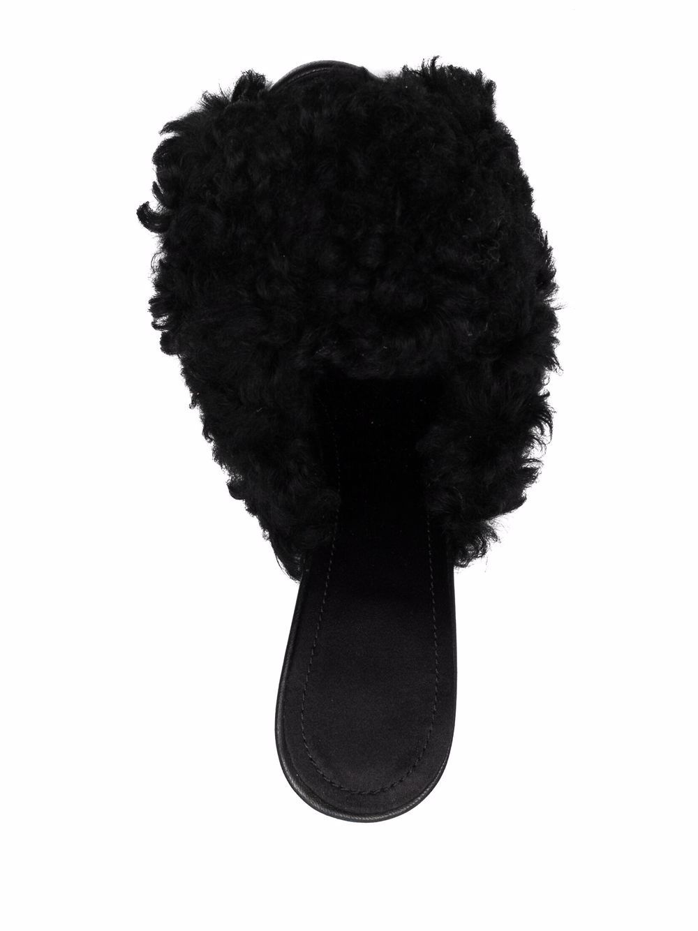 shearling strap mules - 4