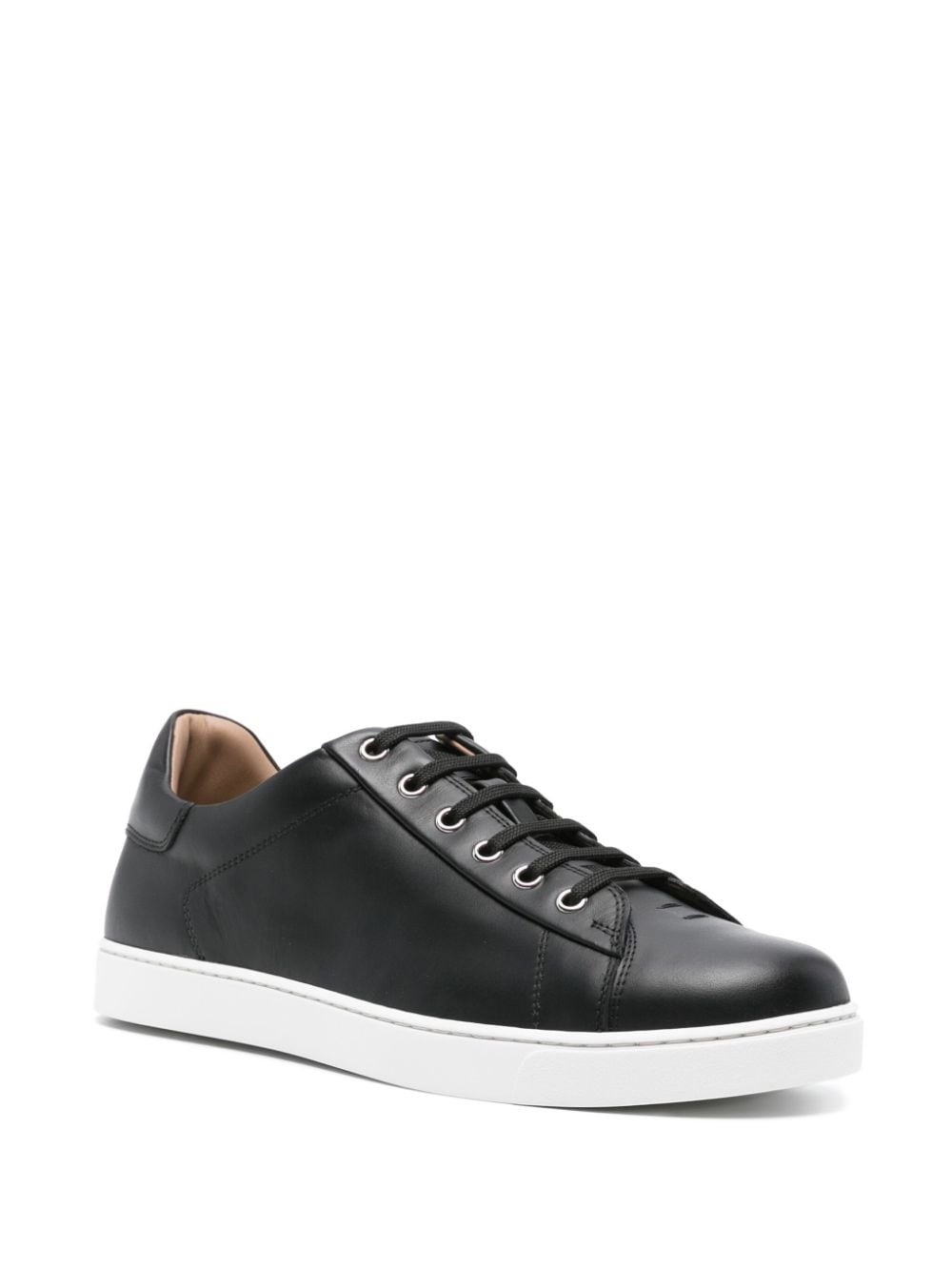 leather tonal sneakers - 2