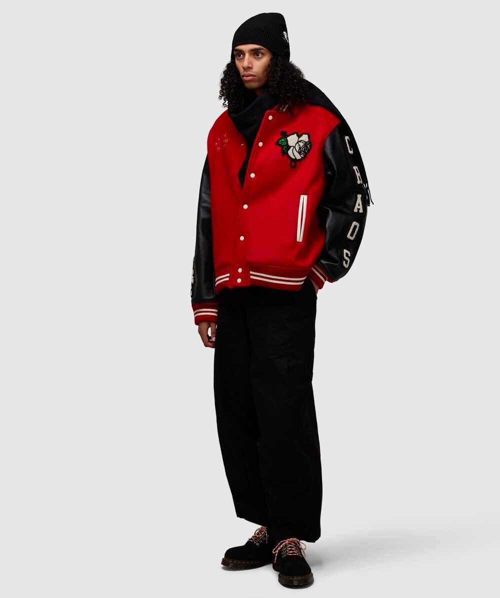Wolf rose varsity jacket - 8