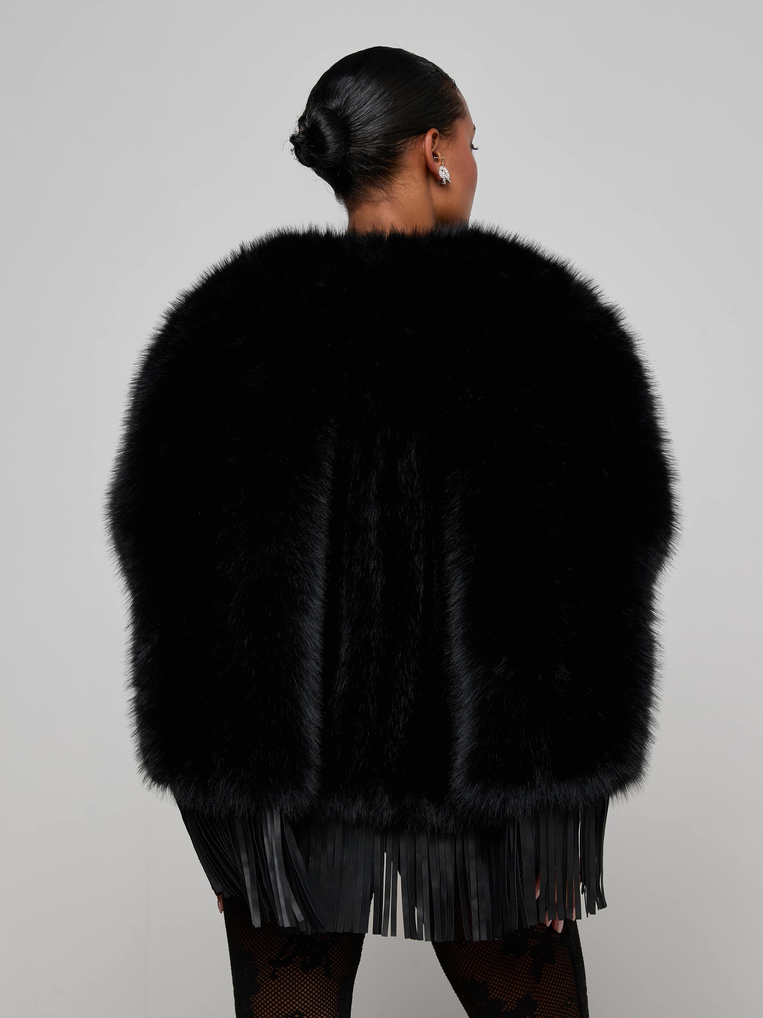 Nathalia Faux Fur Cape - 6