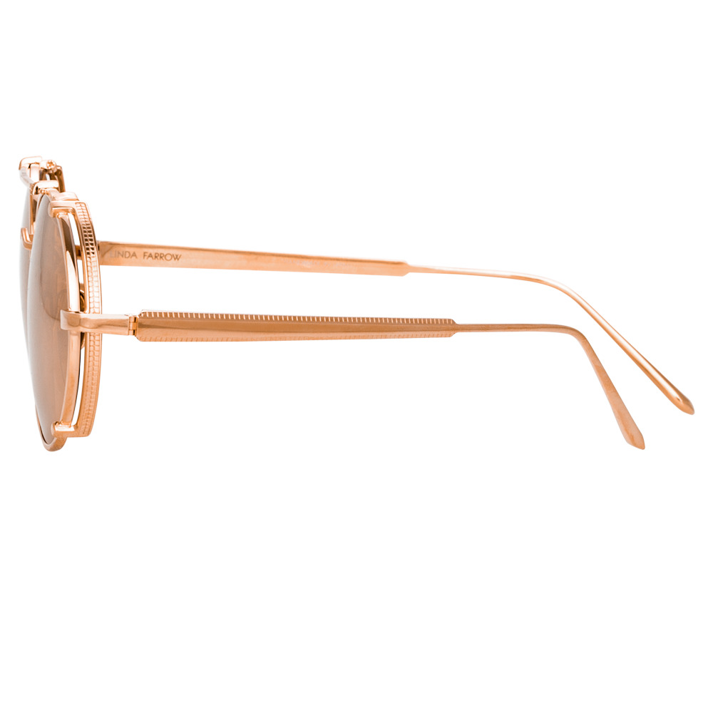 JIMI OVAL SUNGLASSES IN ROSE GOLD - 4