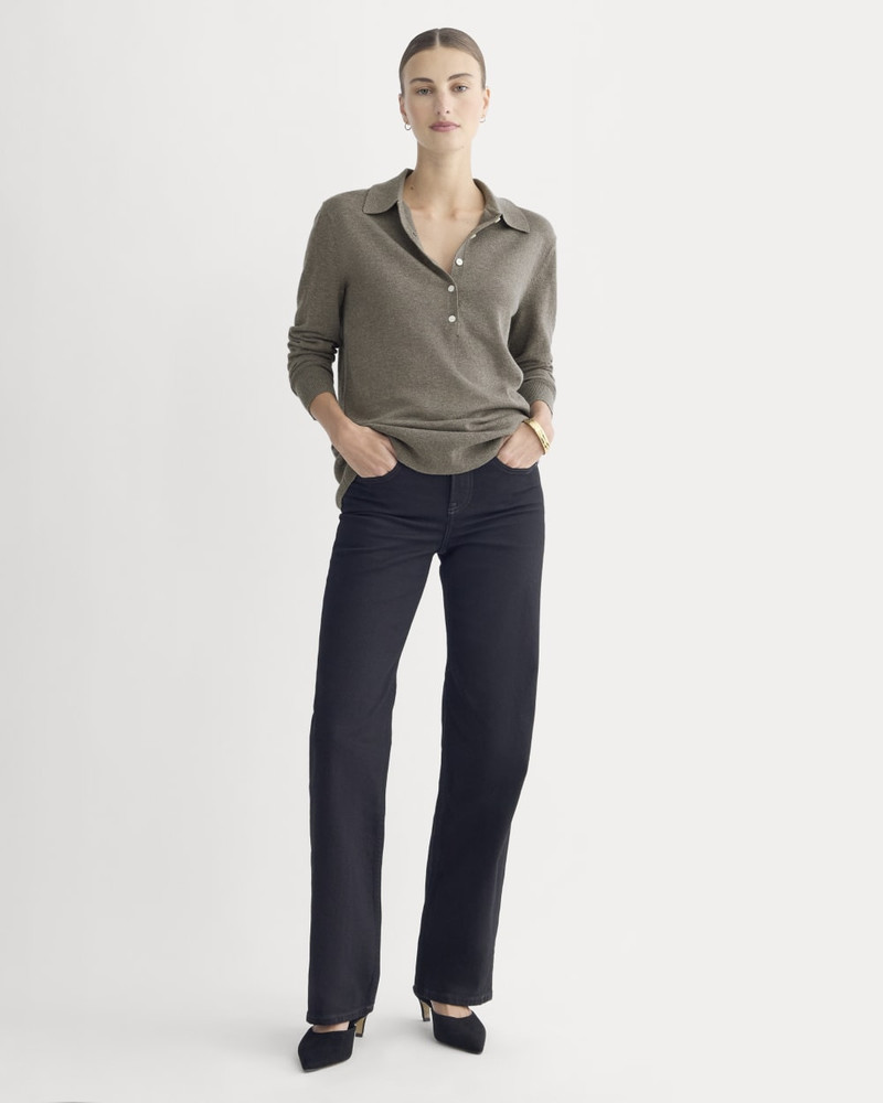 OVERSIZED POLO SWEATER IN COTTON MERINO 3