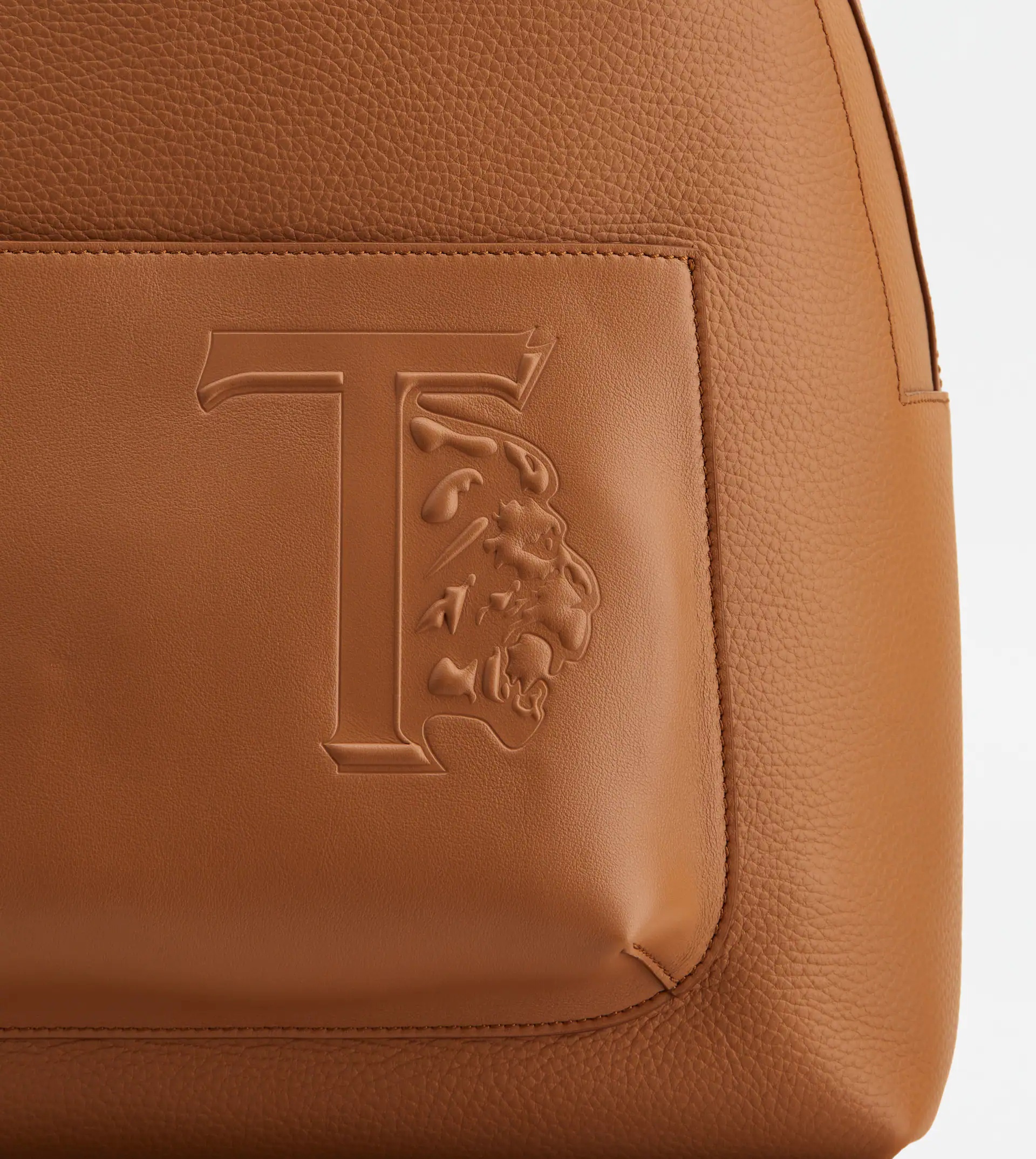 BACKPACK IN LEATHER MEDIUM - BROWN 4