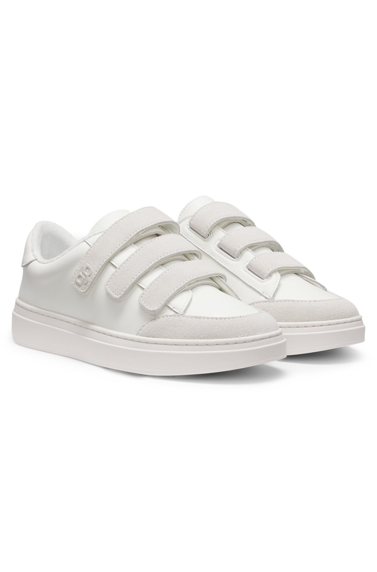 LEATHER TRAINERS WITH RIPTAPE STRAPS IN SUEDE - 2