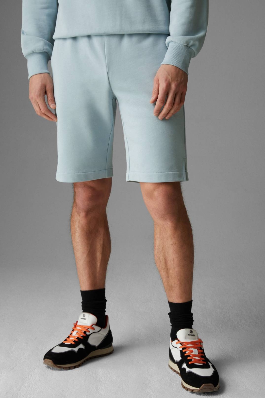 LAURO SWEAT SHORTS IN ICE BLUE - 2