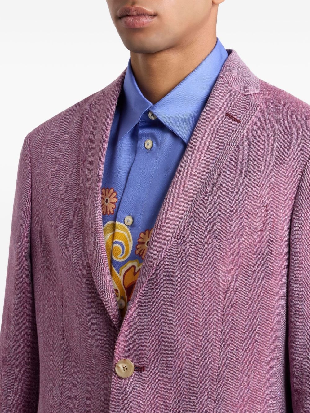 slub-texture blazer - 4