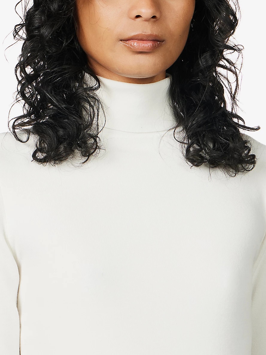 Stretch-silk turtleneck - 5