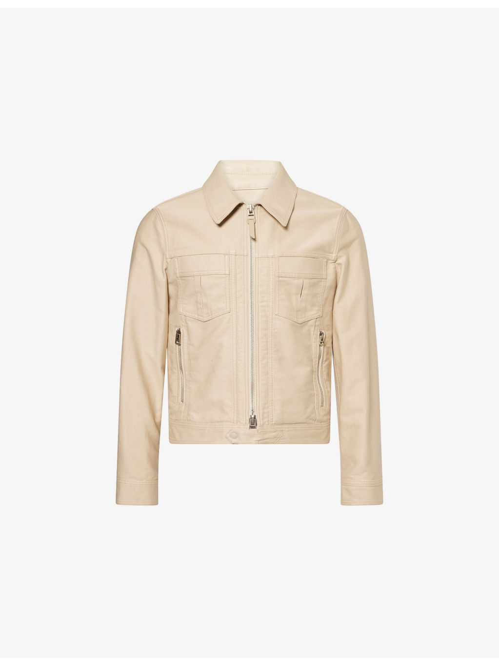 Sharp Battle Patch-Pocket Cotton Jacket - 1