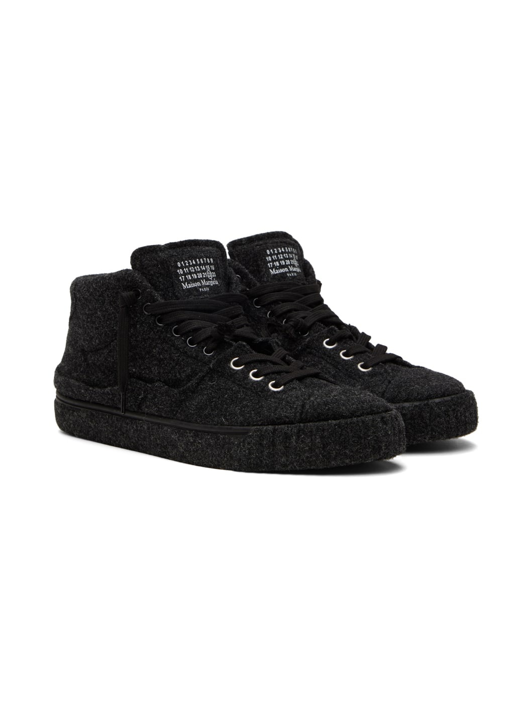 Black Felt Sneakers - 4