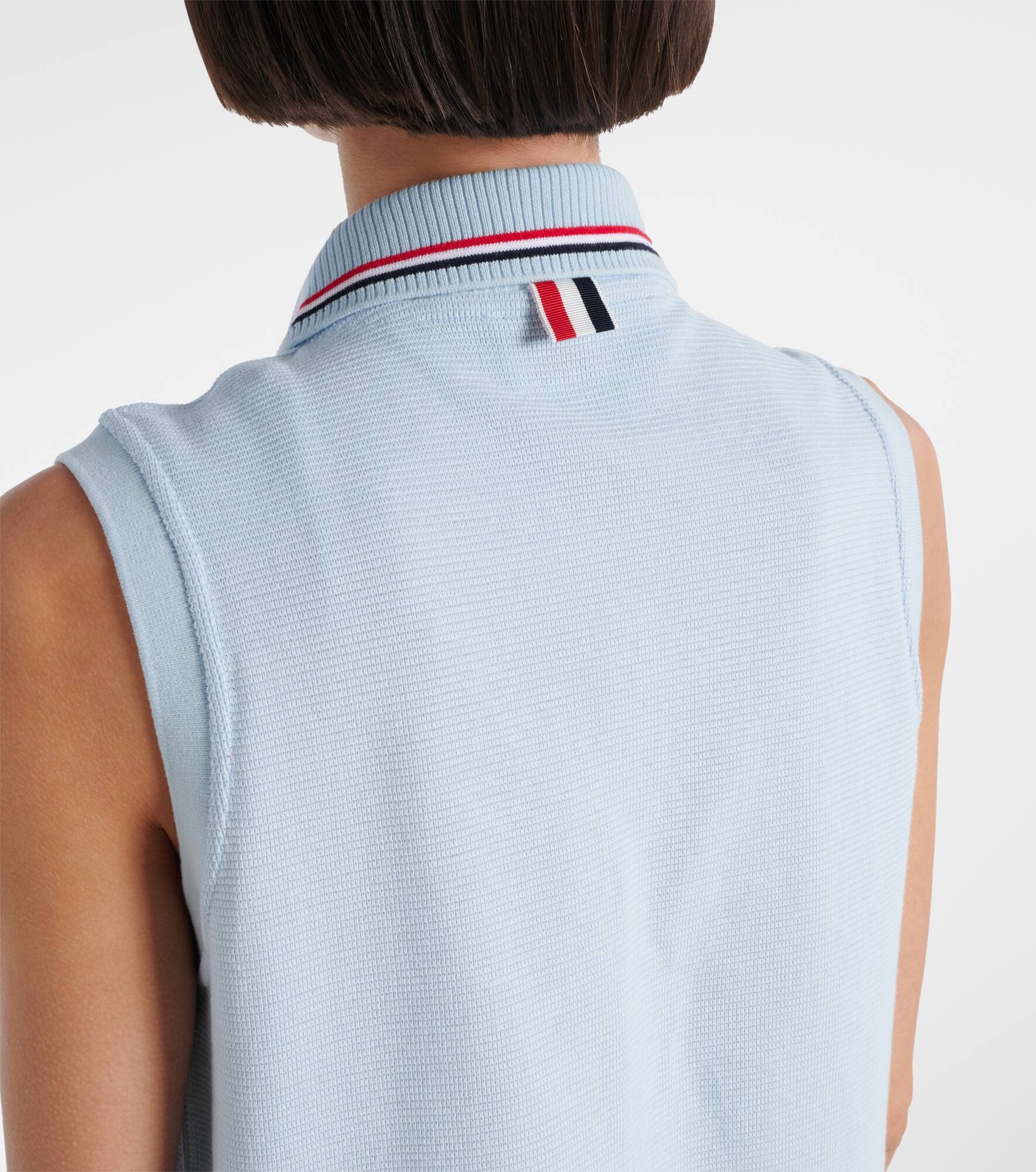 Sleeveless cotton polo shirt - 6