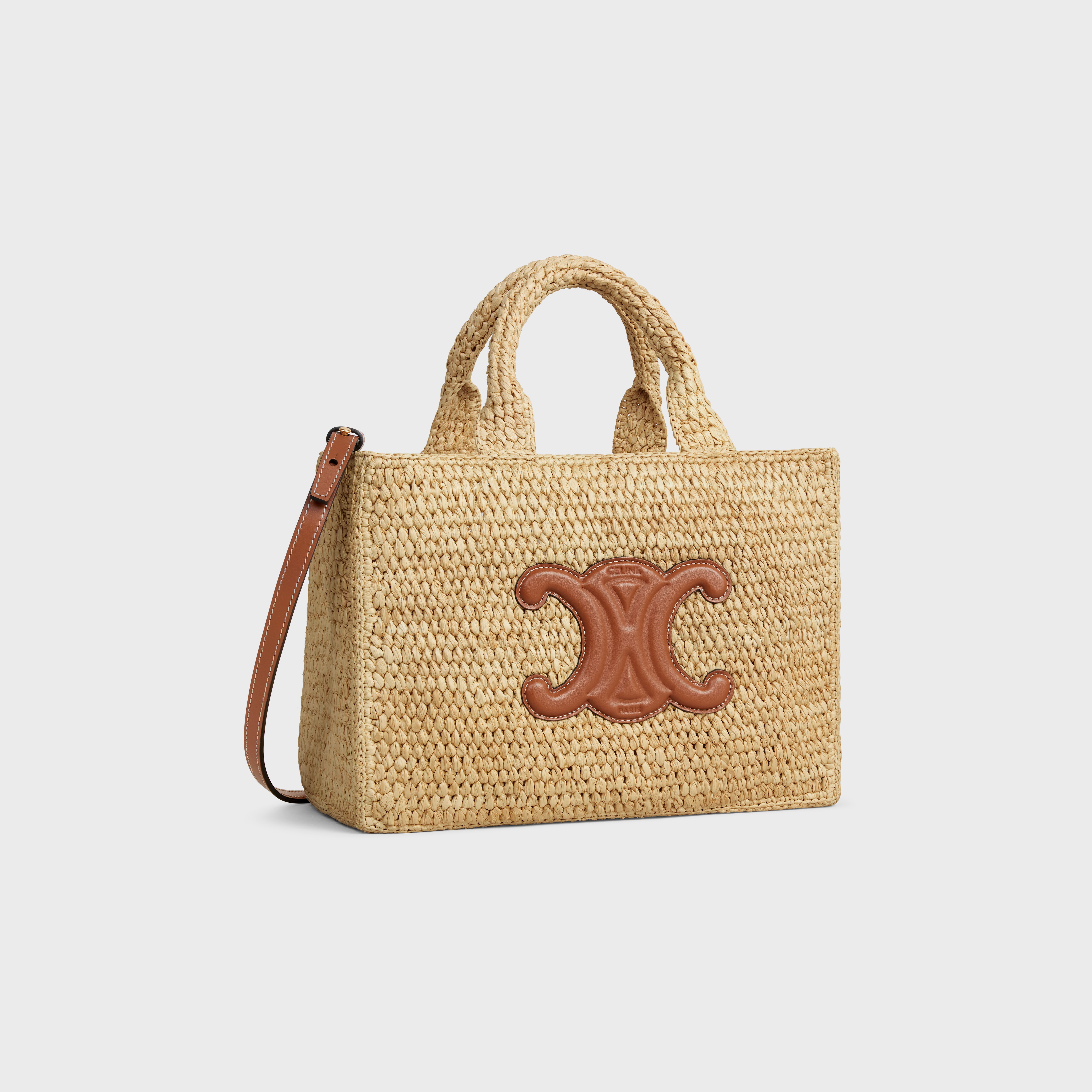 SMALL CABAS THAIS in Raffia and calfskin - 2