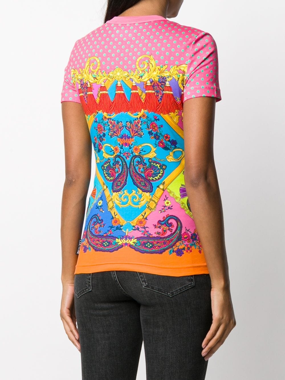 mixed print T-shirt  - 4