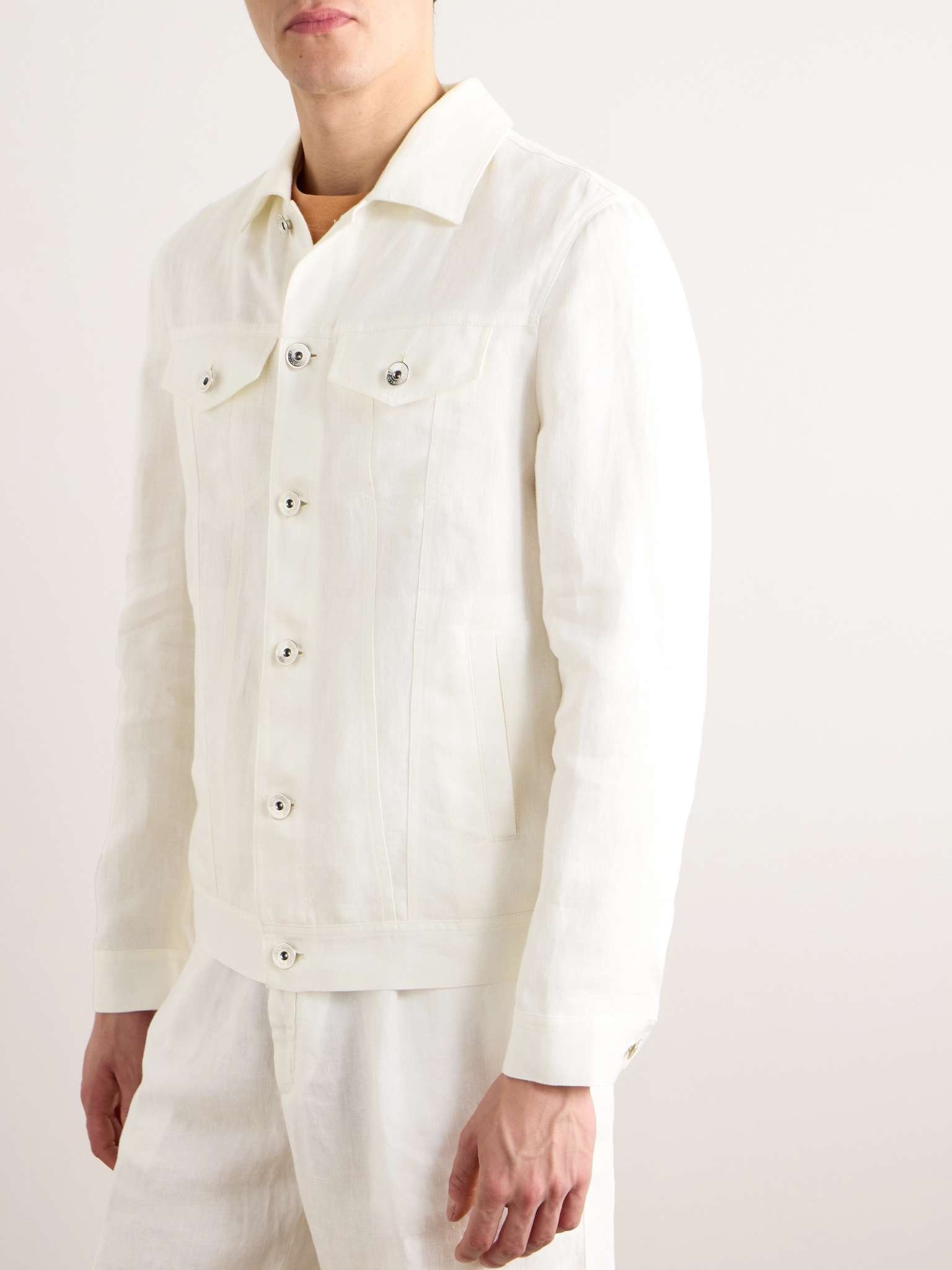 Linen-Twill Trucker Jacket - 3