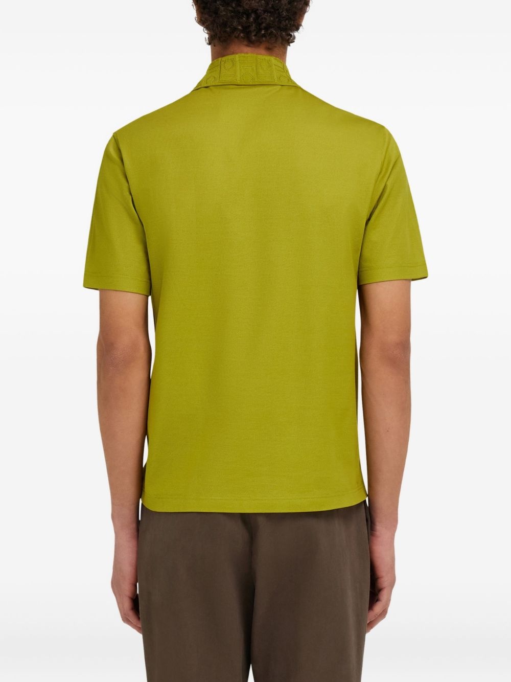 Gancini-jacquard polo shirt - 4