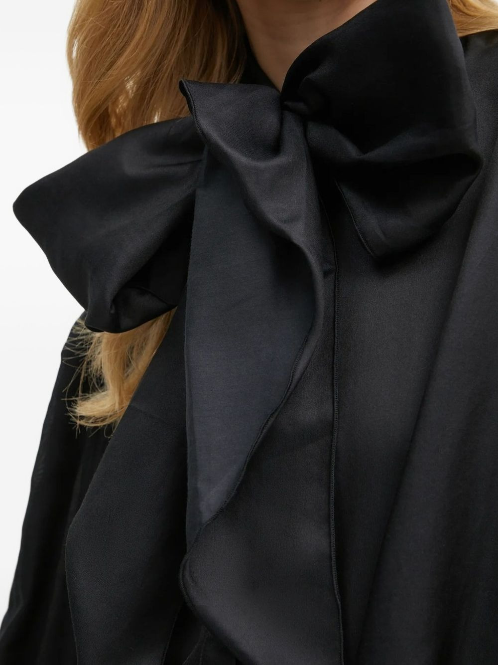 bow-detail balloon-sleeve top - 5